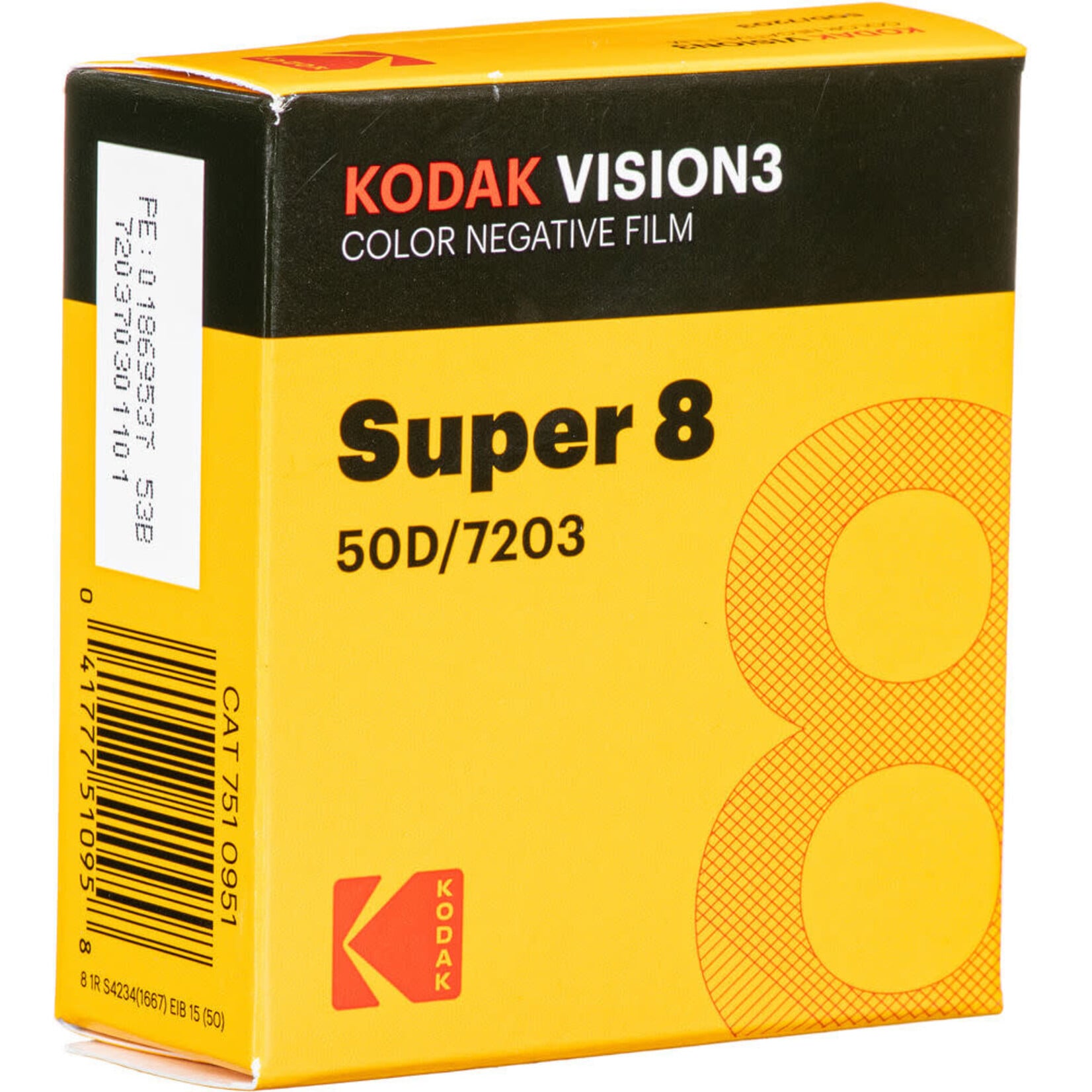 Kodak Kodak VISION3 50D Color Negative Film #7203 (Super 8, 50' Roll)