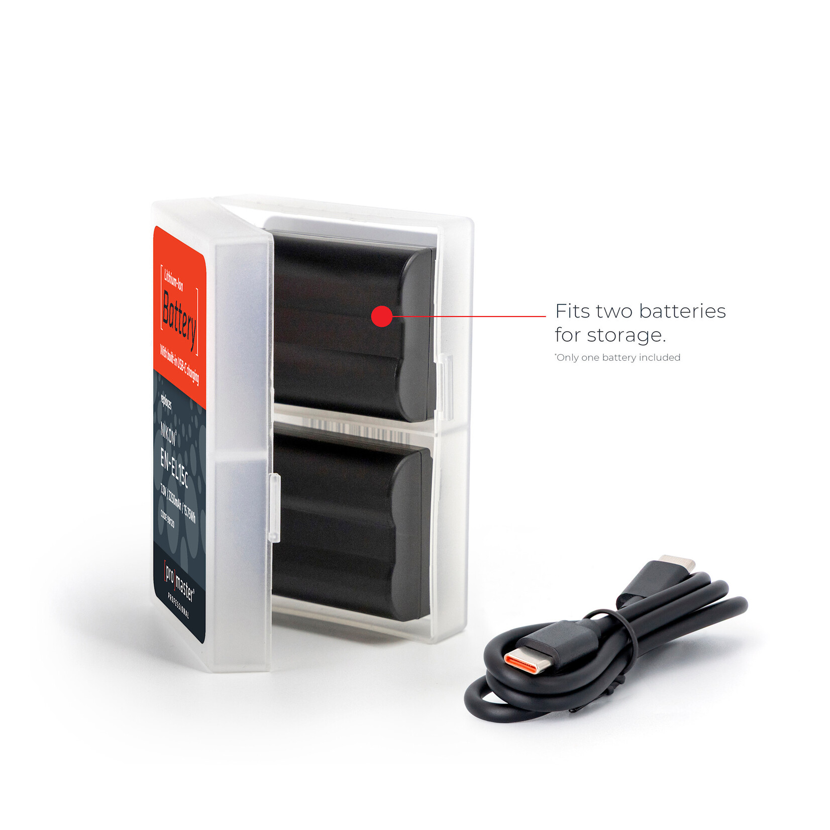 ProMaster ProMaster Li-ion Battery for Nikon EN-EL15c with USB-C Charging - works with Z8, Zf, & Z6III