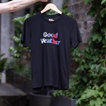 Good Weather Solid Black T-shirt - Good Weather Tri-Color Logo