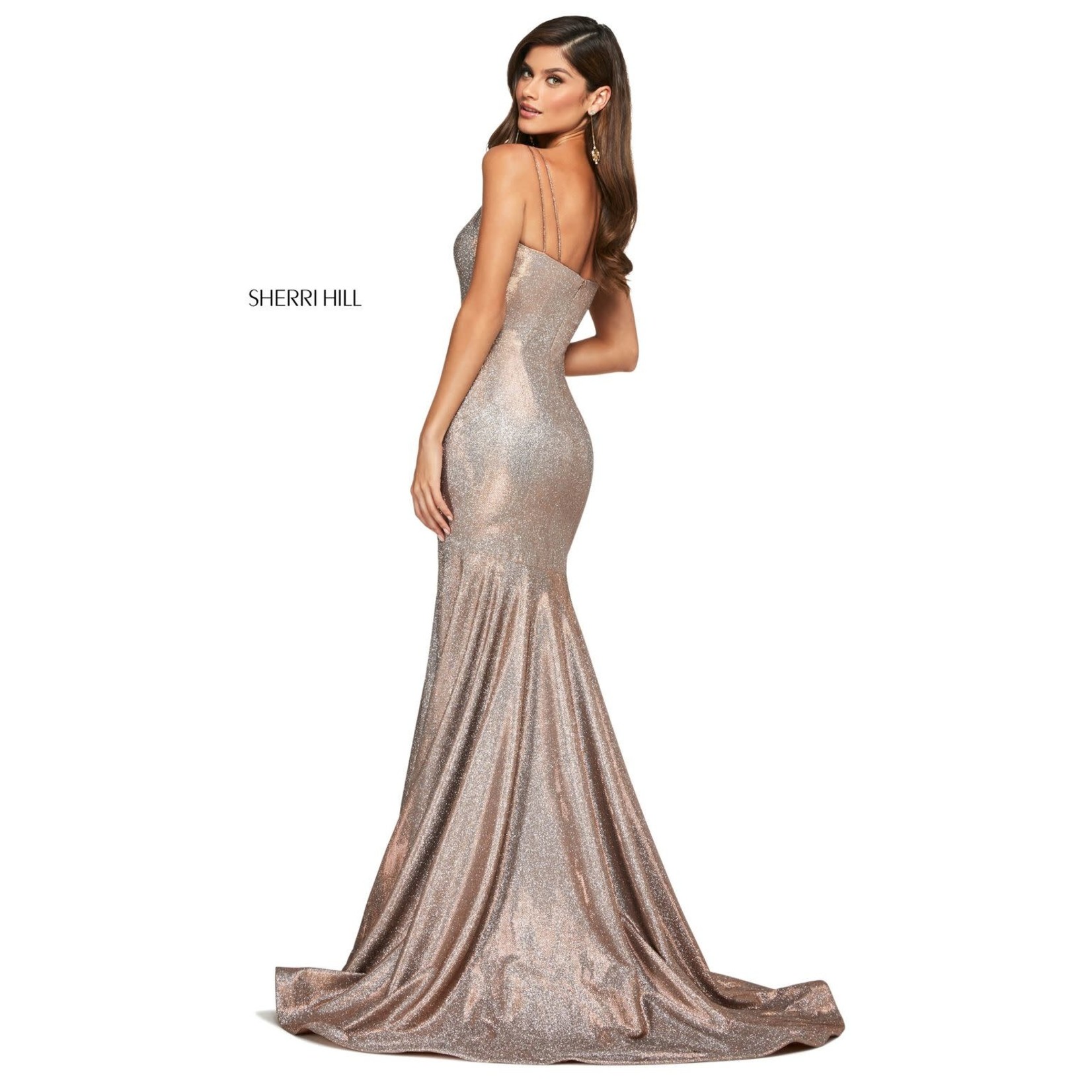 Sherri Hill Sherri Hill 53370 Aqua/Silver Size 10