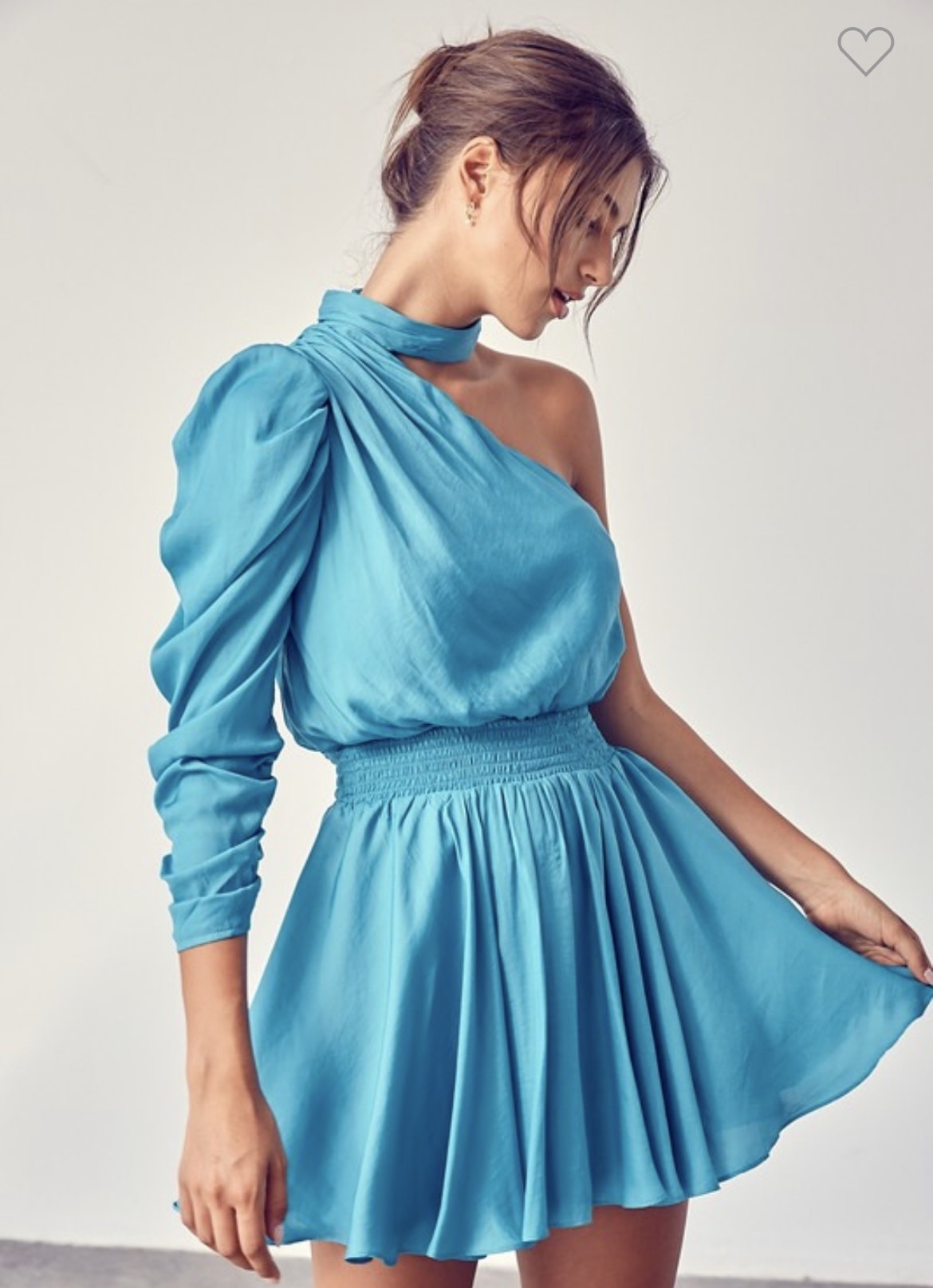 Mock Neck One Shoulder Dress - Once 