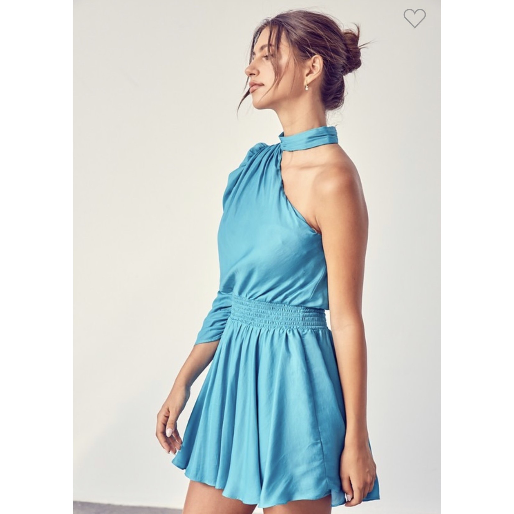 Mock Neck One Shoulder Dress - Once 