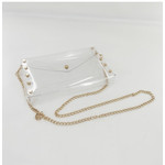 Purse Plus Clear Purse with Gold Studs