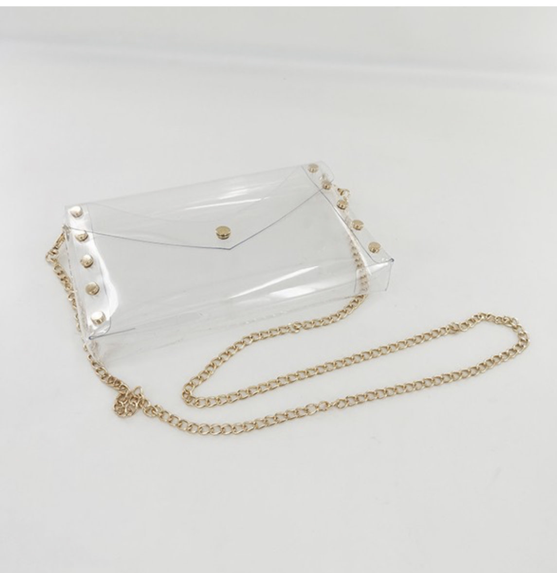 The Athens 001 Clear Small Studded Bag