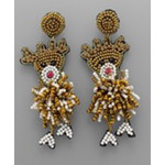 Golden Stella Christmas Earrings