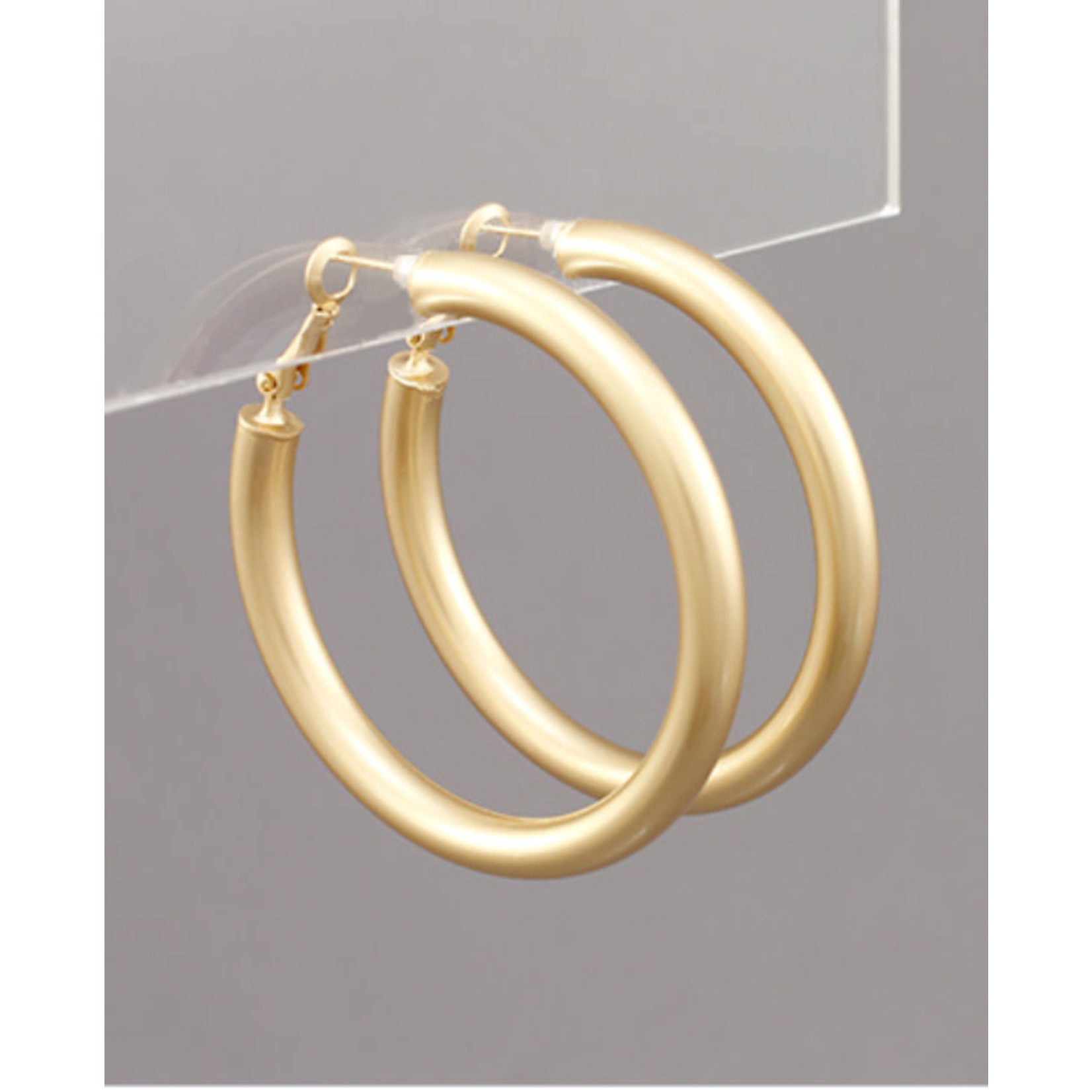 Medium Matte Hoops