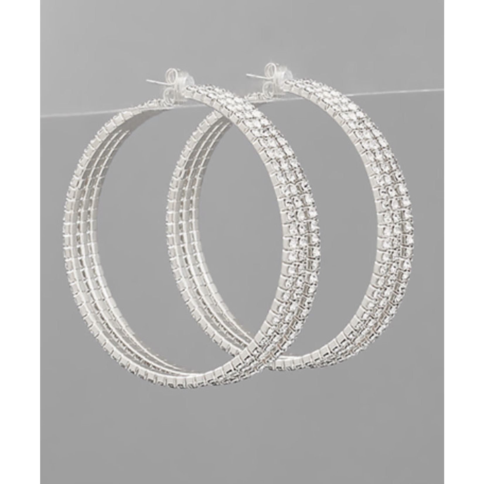 Crystal 3 Layer Hoops