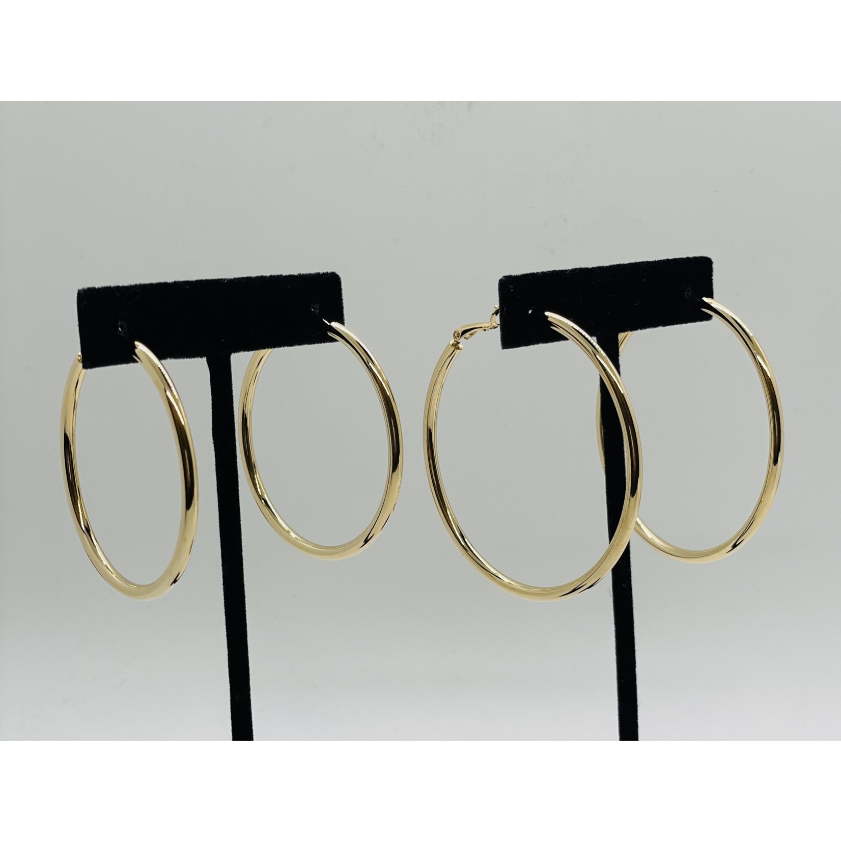 Thin Shiny Gold Hoops