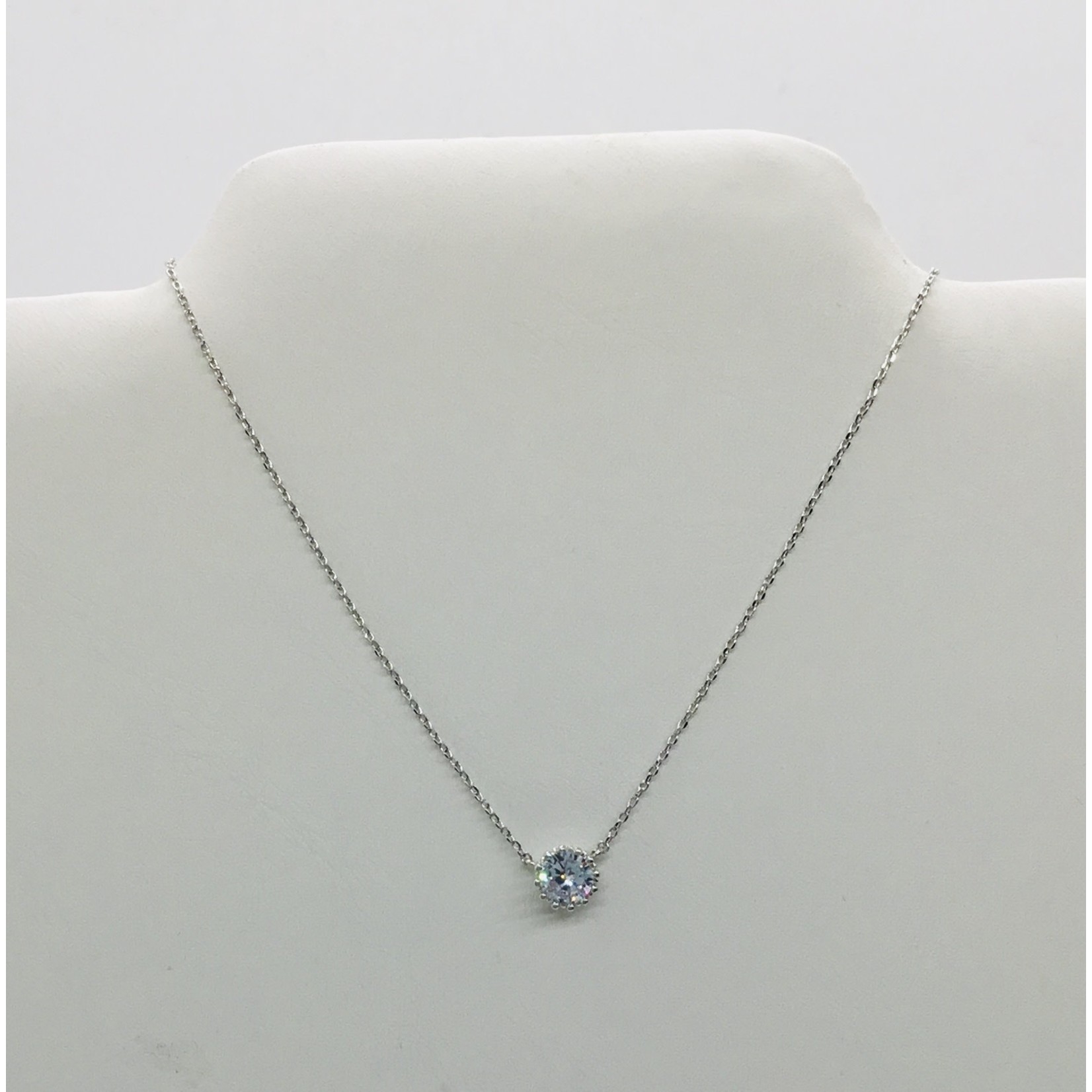 CZ Solitaire Necklace