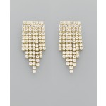 Gold CZ Tassel Earrings