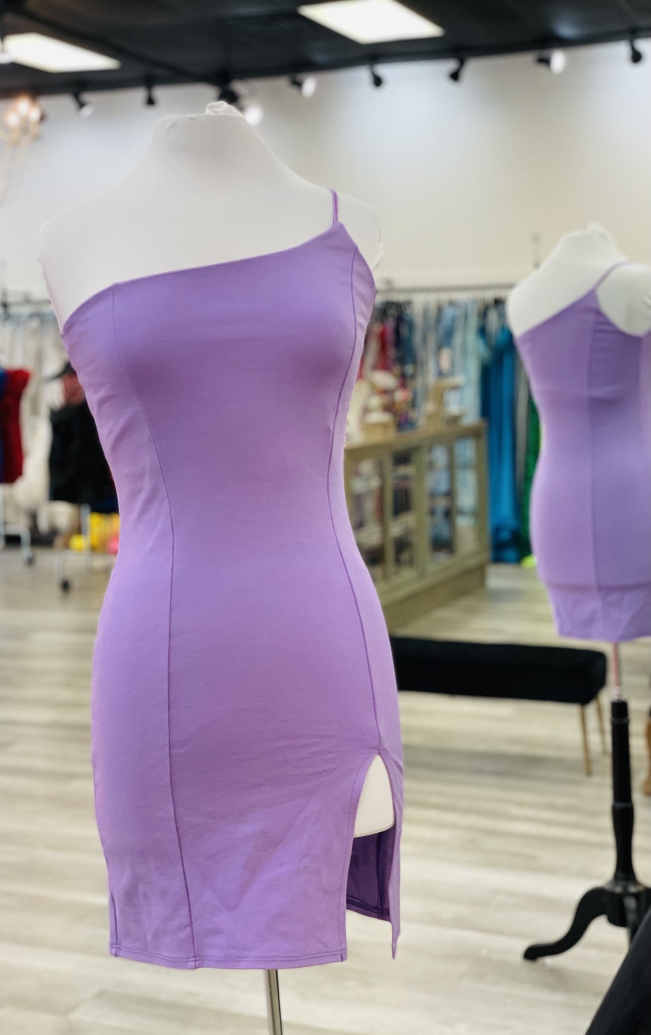 Purple One Shoulder Hoco Dress Once Upon A Dress