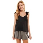 TCEC TCEC Loose Ruffle Strap Tank Top