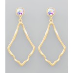 Gold AB Rhombus Earrings