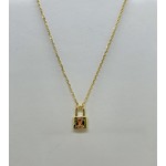 Gold Lock Necklace