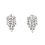 Mini CZ Tassel Earrings-Silver