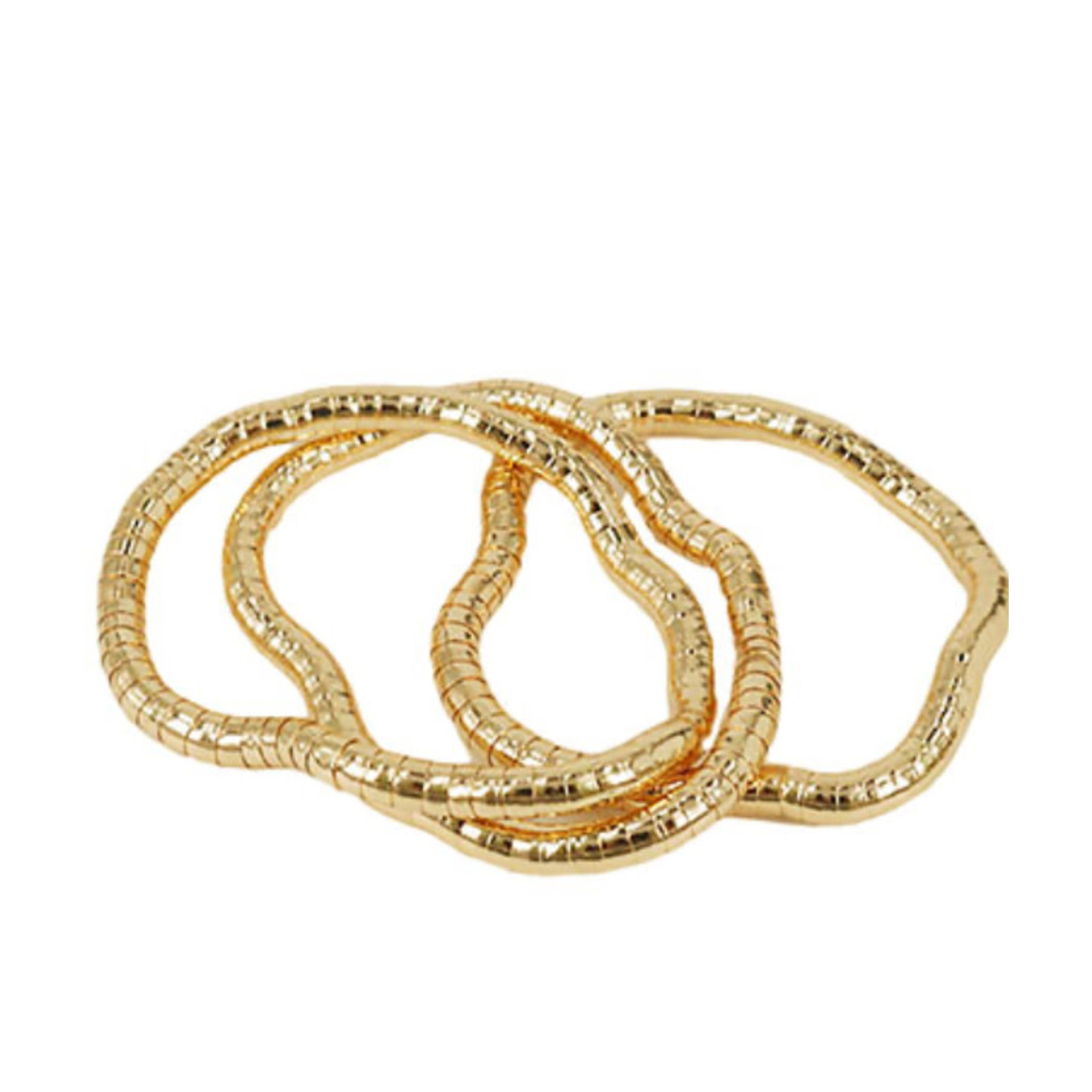 Slinky Bracelet Set-4mm-Gold