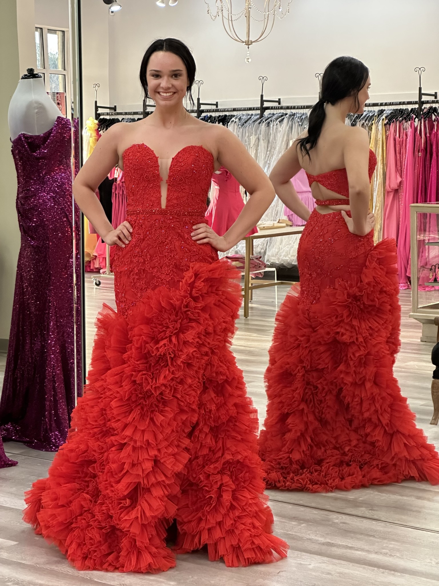 red ashley lauren dress Red Prom Dresses | Prom Dresses