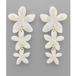 3 Acrylic Flower Earrings