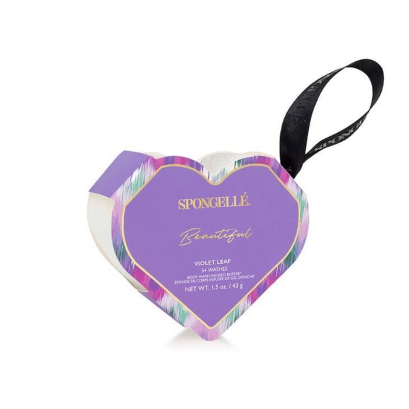 Spongelle Spongelle Violet Leaf Heart Buffer - Beautiful