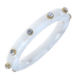 Canvas Style Renee Resin and Rhinestone Bangle Bracelet