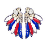 Red, White & Blue Wing Earrings