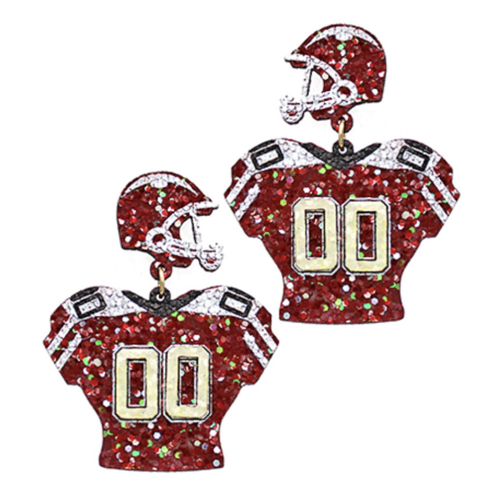 Game Day Glitter Jersey Earrings