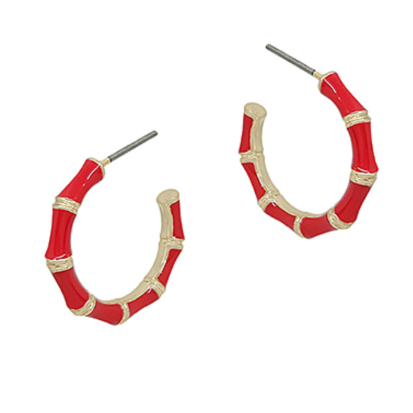 Mini Bamboo Hoops - Red