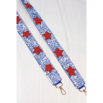 Blue With Red Stars Gameday Beaded Strap