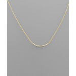 CZ Bar Necklace-Gold