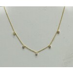 5 CZ Charm Necklace