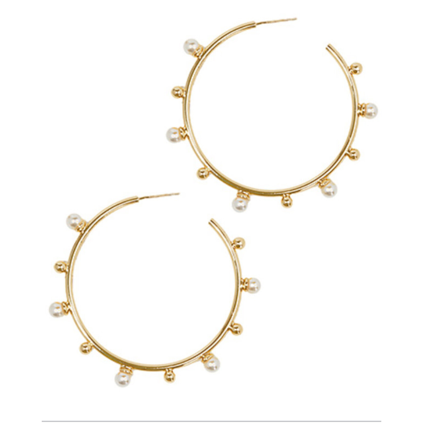 Pearl Deco Hoops