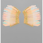 Sequin Wing Earrings-AB