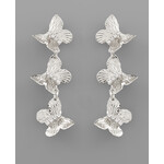 3 Butterfly Earrings-Silver