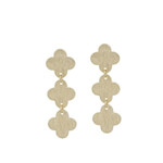 Gold 3 Clover Earrings