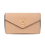 V Logo Crossbody Bag- Nude