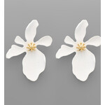 White Flower Earrings