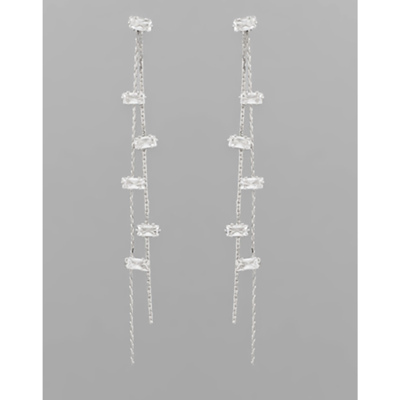 CZ Multi Pair Earrings-Silver