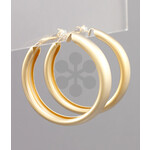 Thick Hoops-Matte Gold