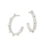 Silver Hoops with Silver Studs