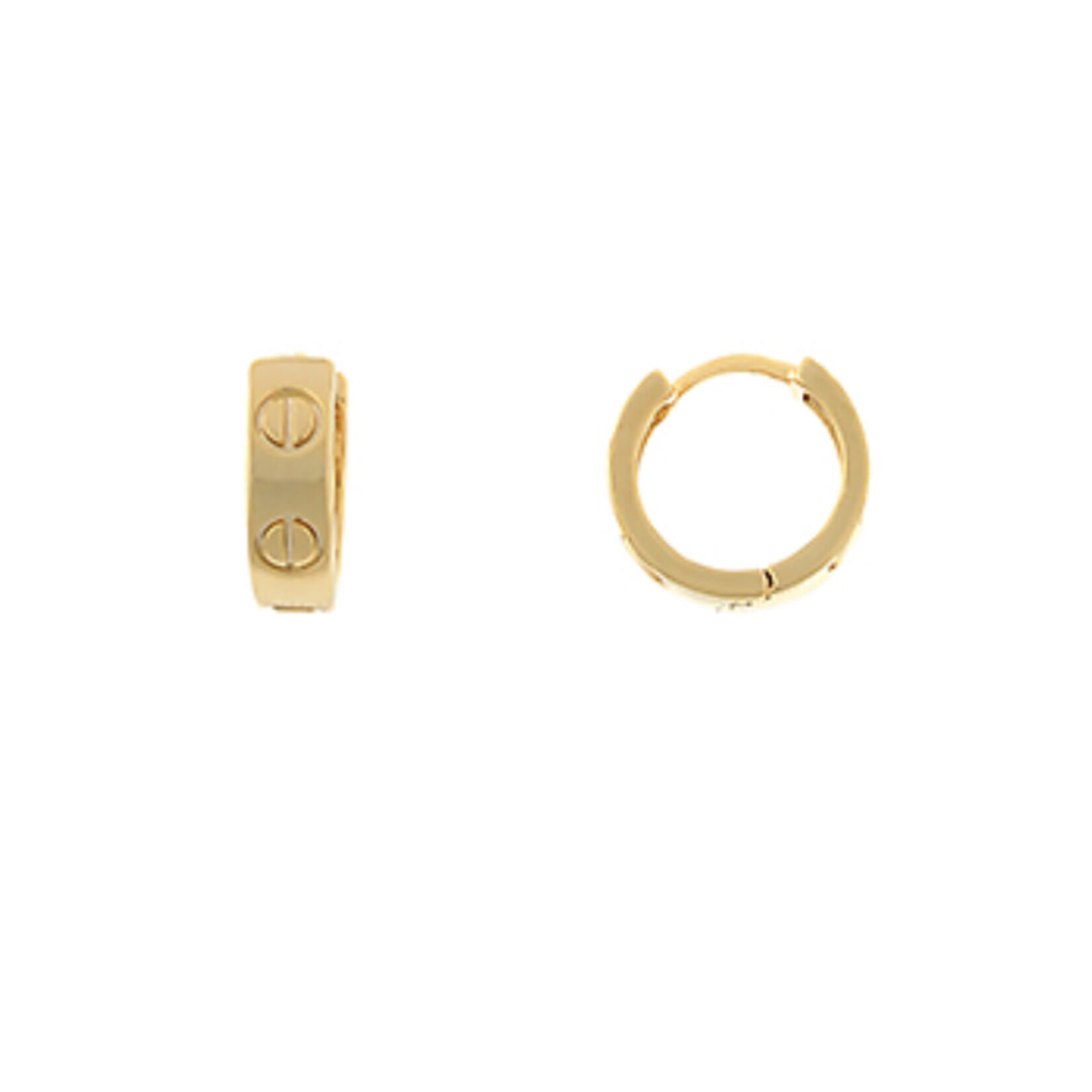 Gold Love Huggie Hoops
