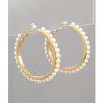 Pearl Studded Hoops