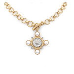 Pearl Coin Toggle Necklace