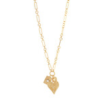 2 Heart & Rectangle Charm Necklace