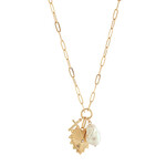 Heart, Cross & Pearl Charm Necklace