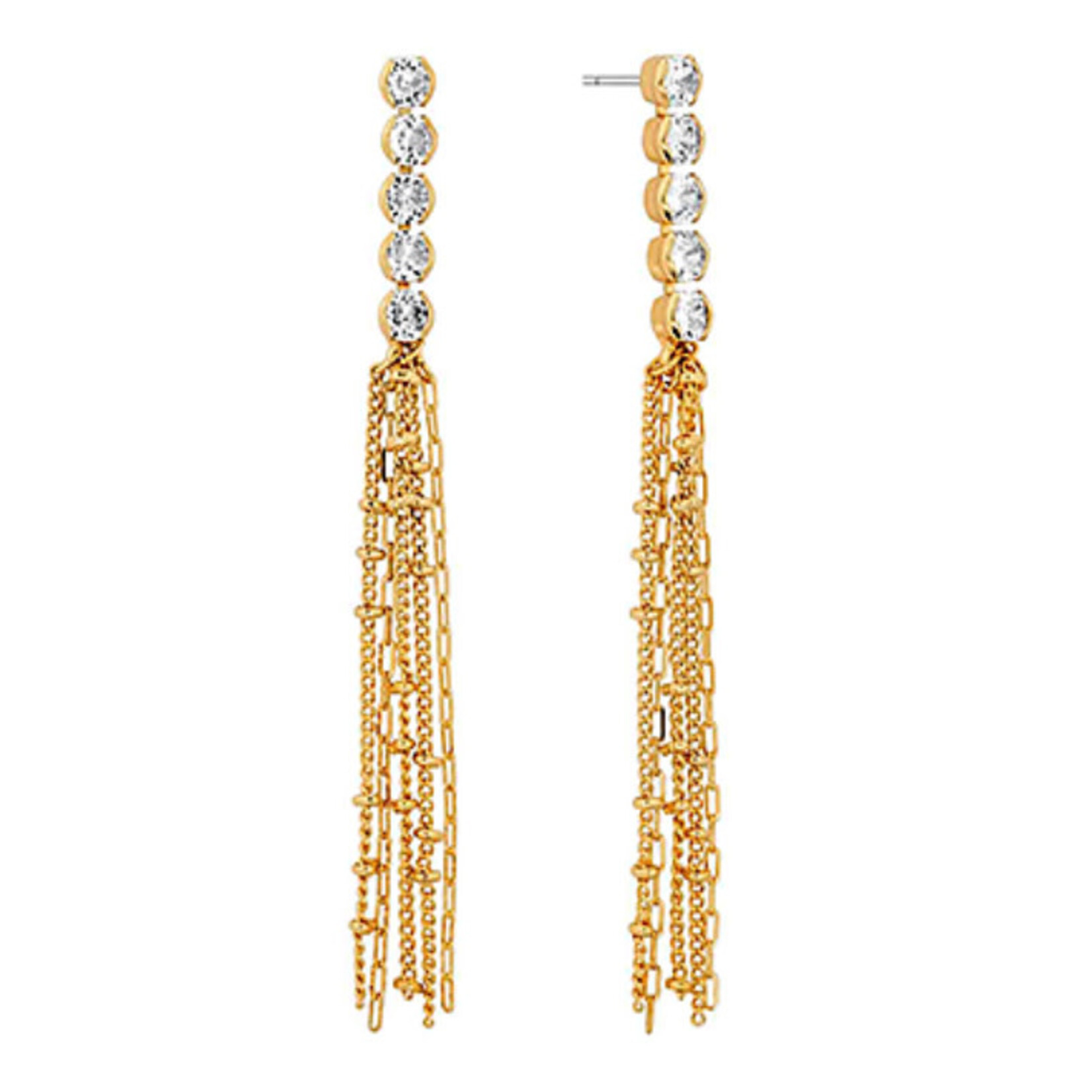 Crystal Linear & Chain Earrings