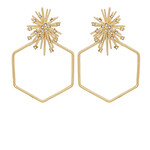Starburst Hexagon Earrings