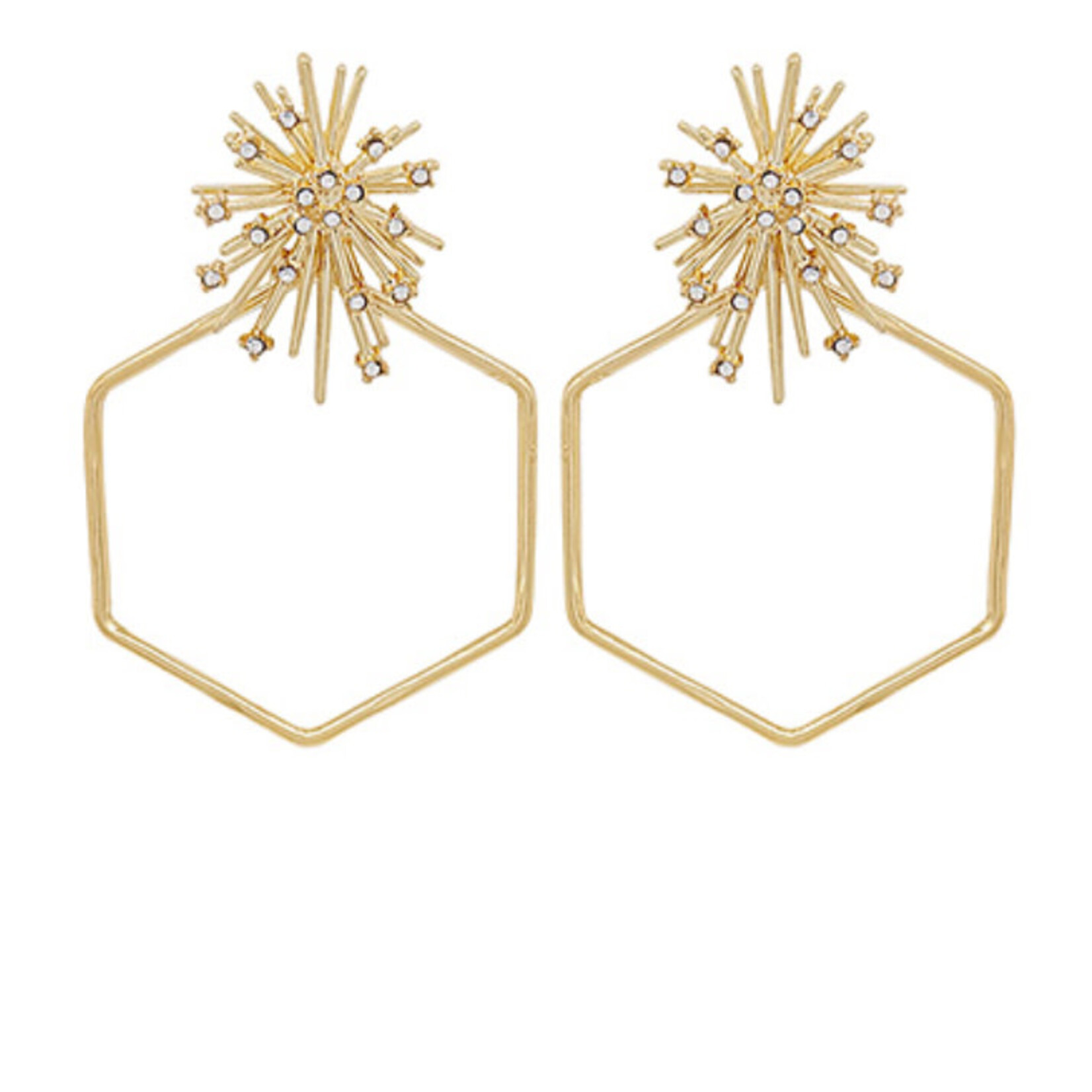 Starburst Hexagon Earrings