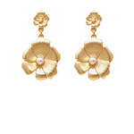 2 Flower & Pearl Earrings