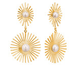 Pearl Burst Drop Earrings