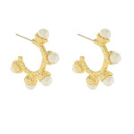 Pearl Trimmed Hoops